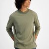 Casual Button-Down Shirts * | Inc International Concepts .N.C. International Concepts Men'S Ribbed-Knit Long-Sleeve T-Shirt, Created For Macy'S Green Tea Leaf