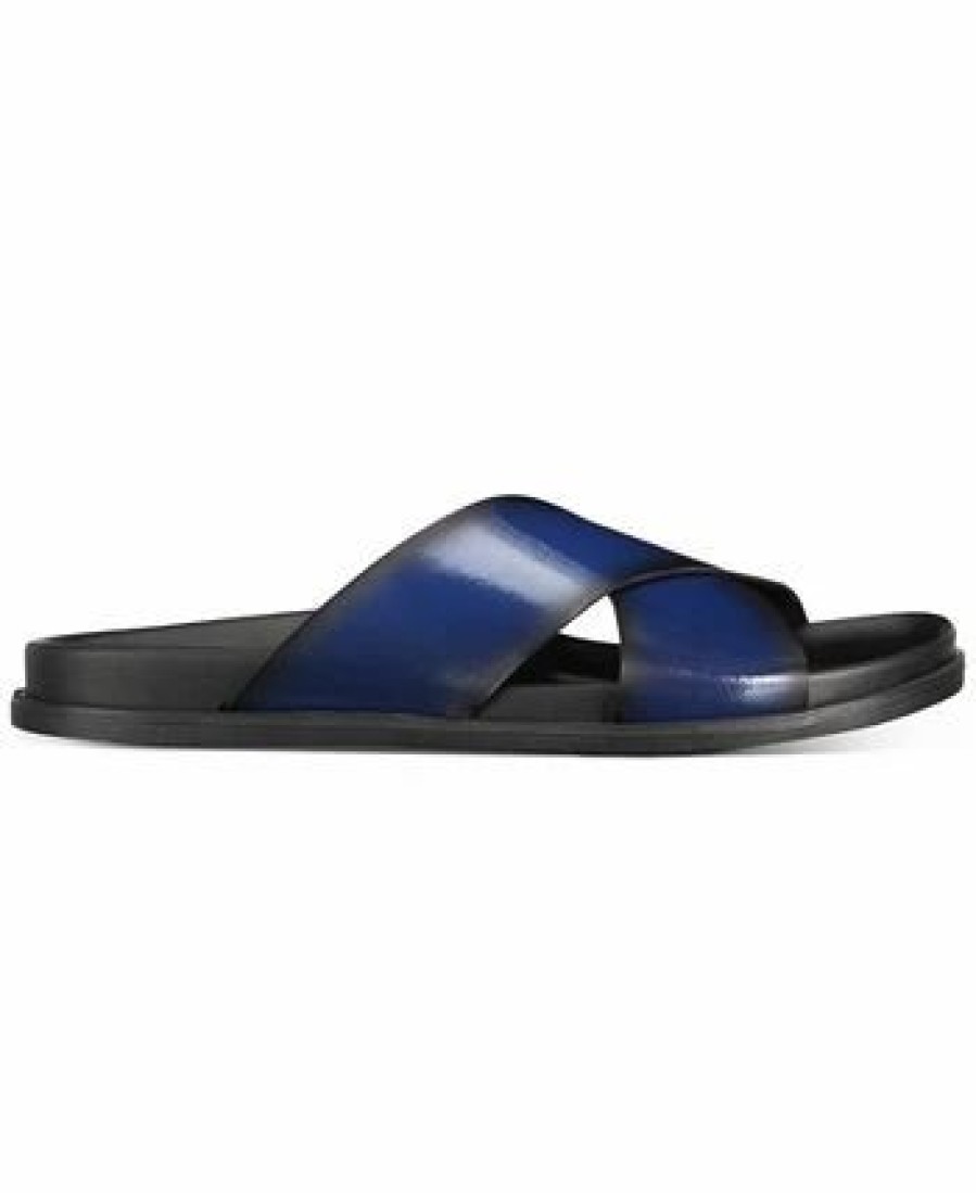 All Men'S Shoes * | Alfani Men'S Whitter Cross Sandals, Created For Macy'S Blue