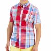 Casual Button-Down Shirts * | Club Room Rimson Classic-Fit Plaid Button-Down Poplin Shirt, Created For Macy'S Fire Combo