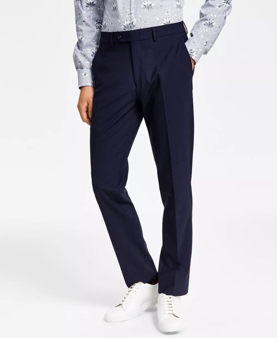 Pants * | Bar Iii Men'S Slim-Fit Wool Suit Pants, Created For Macy'S