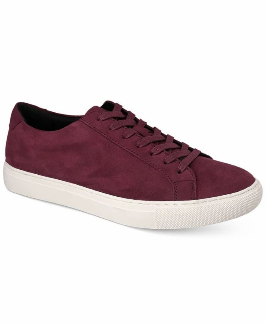 All Men'S Shoes * | Alfani Men'S Grayson Suede Lace-Up Sneakers, Created For Macy'S Burgundy