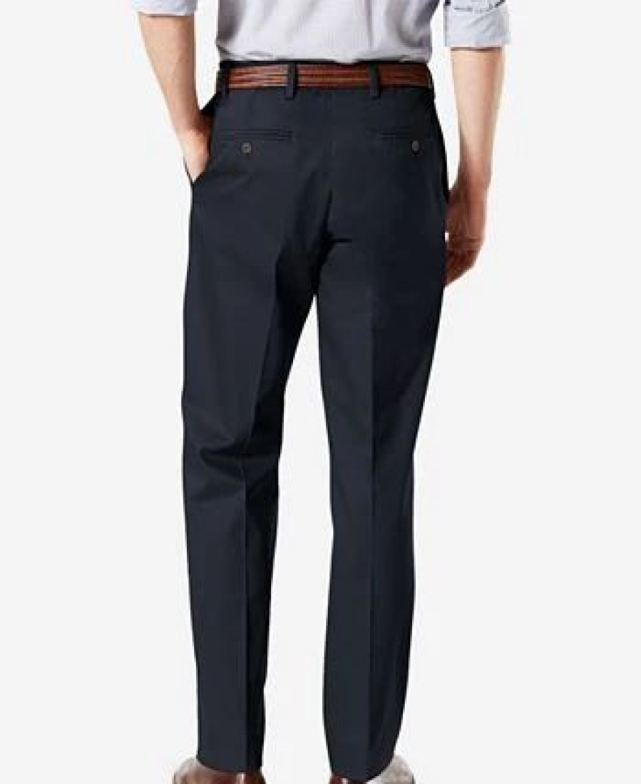 Pants * | Dockers Men'S Signature Lux Cotton Classic Fit Creased Stretch Khaki Pants