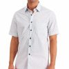 Casual Button-Down Shirts * | Club Room Men'S Regular-Fit Geo Dobby Shirt, Created For Macy'S White