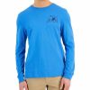 Casual Button-Down Shirts * | Club Room Men'S Tiki Lounge Classic-Fit Graphic Long-Sleeve T-Shirt, Created For Macy'S Cornflower Blue