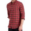 Casual Button-Down Shirts * | Club Room Men'S Regular-Fit Brushed Plaid Shirt, Created For Macy'S Karanda Red