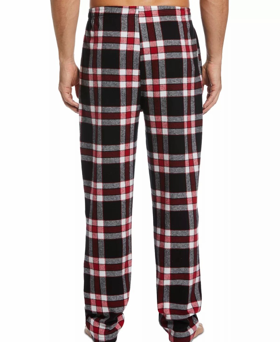 Pajamas & Robes * | Perry Ellis Portfolio Men'S Windowpane Plaid Flannel Pajama Pants