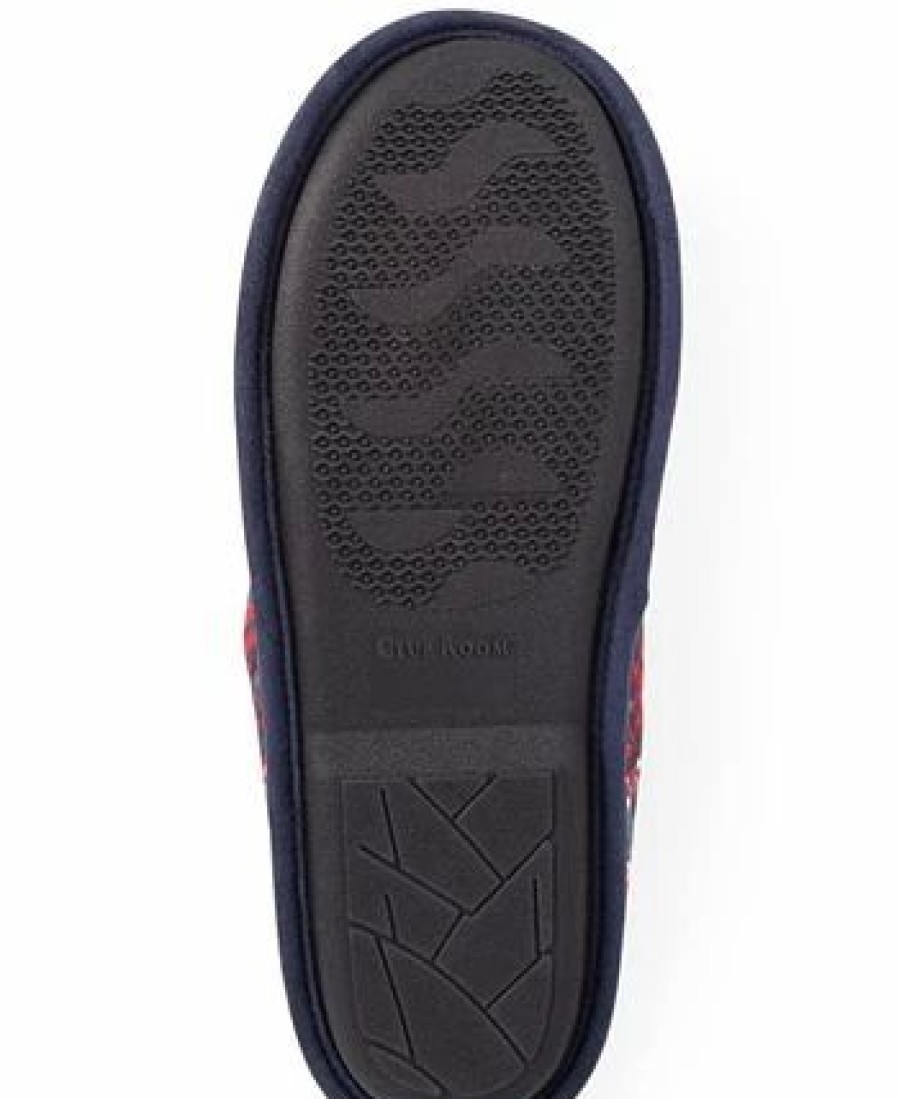 All Men'S Shoes * | Club Room Men'S Fair Isle Fleece-Lined Slippers, Created For Macy'S Red/Navy