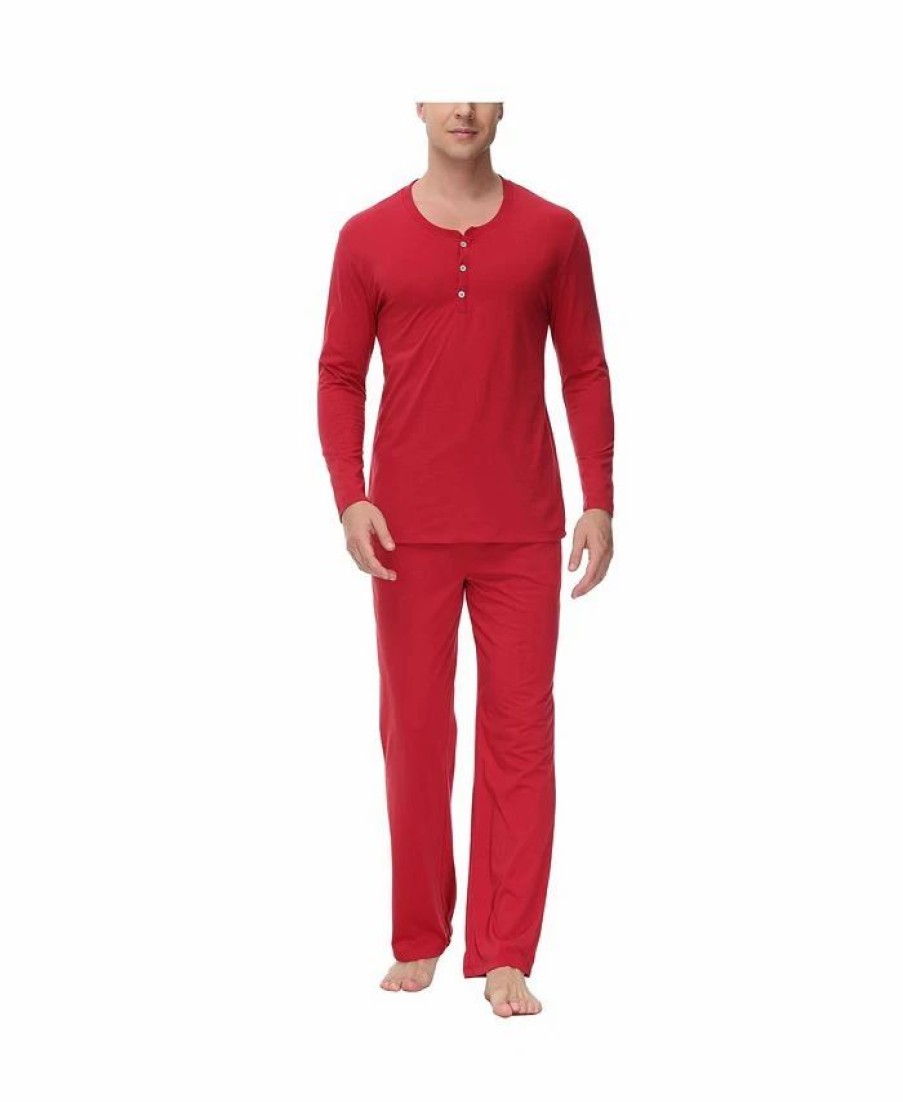 Pajamas & Robes * | Ink+Ivy Men'S Two Piece Henley Pajama Set