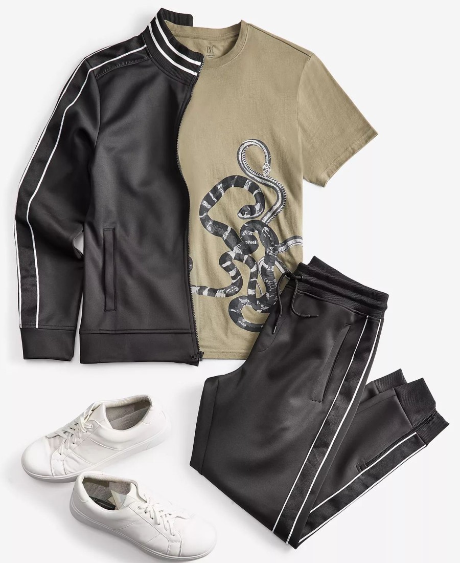 All Men'S Clothing * | Inc International Concepts .N.C. International Concepts Men'S Snake Graphic T-Shirt, Neoprene Track Jacket & Track Pants, Created For Macy'S