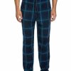 Pajamas & Robes * | Perry Ellis Portfolio Men'S Windowpane Plaid Textured Fleece Pajama Pants