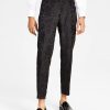 Pants * | Inc International Concepts Men'S Lacy Slim-Fit Floral Jacquard Suit Pants, Created For Macy'S Deep Black