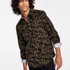 Casual Button-Down Shirts * | Sun + Stone Men'S Oliver Camo Print Long-Sleeve Corduroy Shirt, Created For Macy'S Green