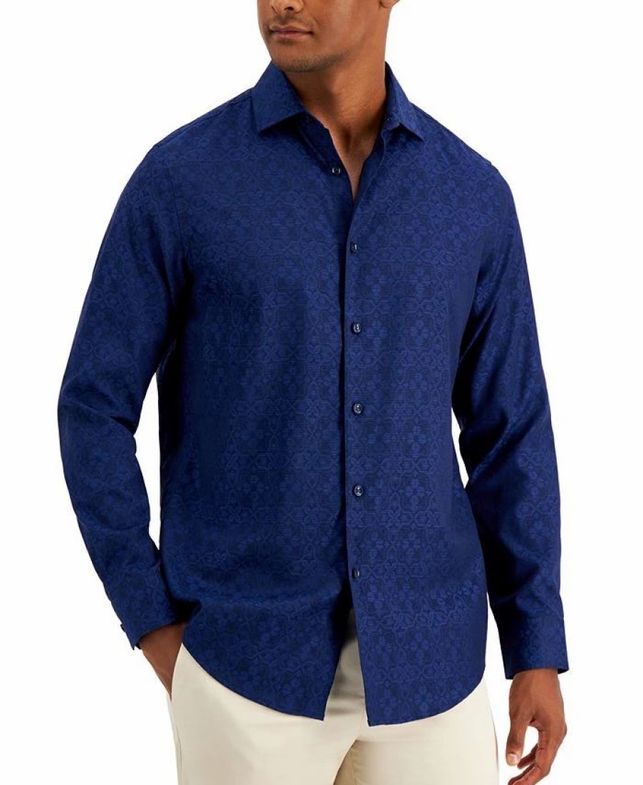 Casual Button-Down Shirts * | Alfani Men'S Regular-Fit Medallion-Print Shirt, Created For Macy'S