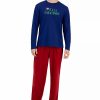 Pajamas & Robes * | Club Room Men'S 2-Pc. Long-Sleeve T-Shirt & Fleece Pant Pajama Set, Created For Macy'S Rich Evergreen