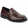 All Men'S Shoes * | Inc International Concepts Men'S Griffin Faux Crocodile Skin Penny Loafer, Created For Macy'S Brown