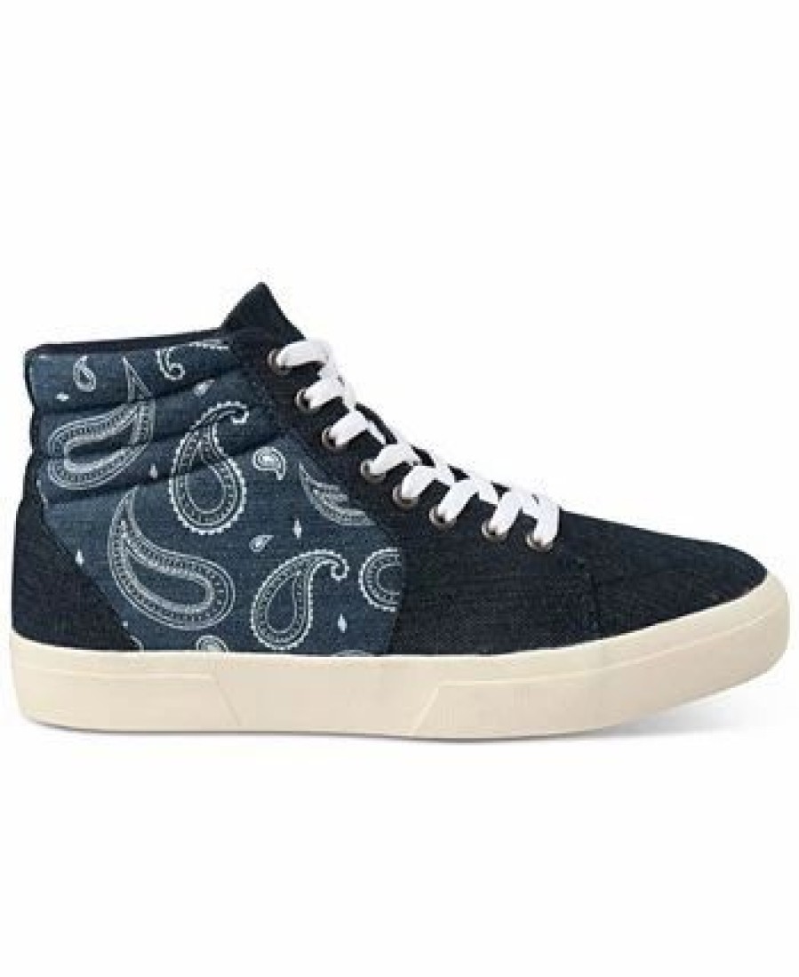 All Men'S Shoes * | Sun + Stone Men'S Jett Paisley High-Top Sneaker, Created For Macy'S Blue Paisley