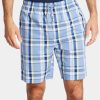 Pajamas & Robes * | Nautica Men'S Cotton Plaid Pajama Shorts Riviera Blue