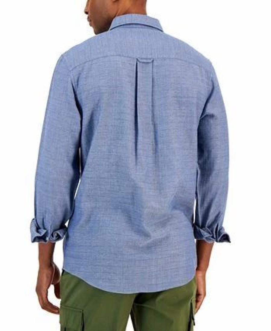 Casual Button-Down Shirts * | Alfani Men'S Keys Chevron Pattern Button-Front Long-Sleeve Shirt, Created For Macy'S