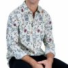 Casual Button-Down Shirts * | Club Room Men'S Long-Sleeve Editto Floral Shirt, Created For Macy'S Pale Glass Comb