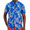 Casual Button-Down Shirts * | Club Room Men'S Batista Tropical Shirt, Created For Macy'S Hyper Blue