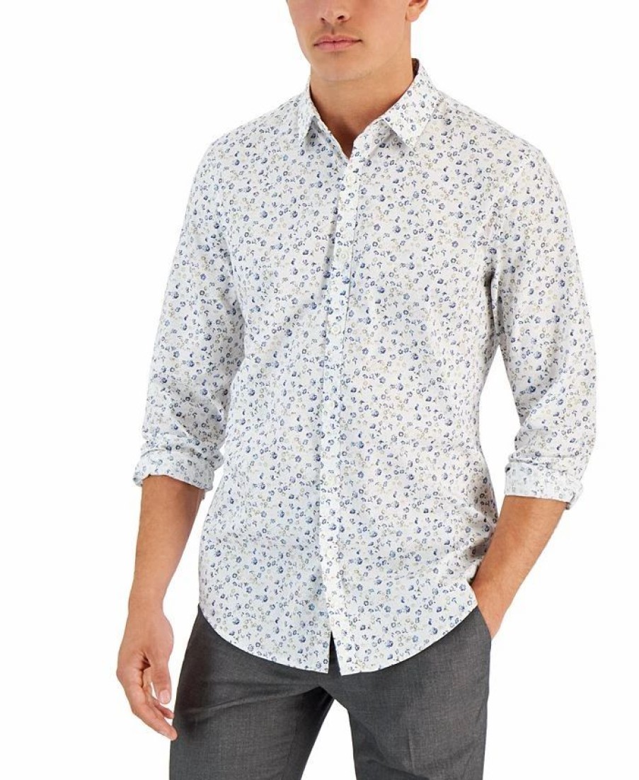 Casual Button-Down Shirts * | Alfani Men'S Georgie Floral Print Shirt, Created For Macy'S