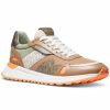 All Men'S Shoes * | Michael Kors N'S Miles Mixed-Media Trainer Sneaker Orange Sprtz