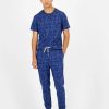 Pajamas & Robes * | Sun + Stone Men'S Bandana-Print Pajama T-Shirt, Created For Macy'S Navy Academy