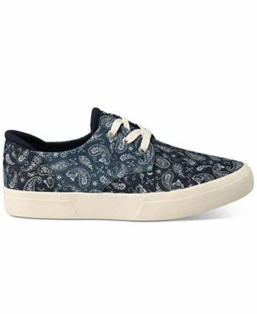 All Men'S Shoes * | Sun + Stone Men'S Kiva Paisley Pattern Lace-Up Sneakers, Created For Macy'S Blue Paisley