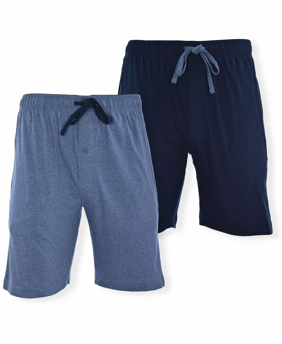 Pajamas & Robes * | Hanes Men'S Knit Jam Shorts, Pack Of 2