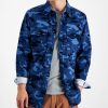 Casual Button-Down Shirts * | Sun + Stone Men'S Nolan Regular-Fit Camouflage Corduroy Shirt, Created For Macy'S Blue Combo