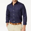 Casual Button-Down Shirts * | Club Room Men'S Micro Dot Print Stretch Cotton Shirt, Created For Macy'S