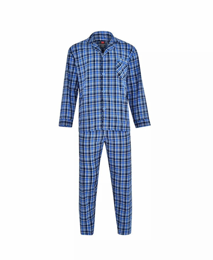 Pajamas & Robes * | Hanes Platinum Men'S Cvc Broadcloth Pajama Set