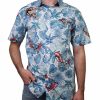 Casual Button-Down Shirts * | Fifth Sun Men'S Marvel Retro Paradise Short Sleeves Woven Shirt Multi Color