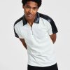 Casual Button-Down Shirts * | Inc International Concepts Men'S Classic-Fit Short-Sleeve Zip Polo Shirt With Faux Leather Piecing, Created For Macy'S