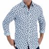 Casual Button-Down Shirts * | Club Room Men'S Long-Sleeve Alluna Floral Shirt, Created For Macy'S Navy Blue Combo