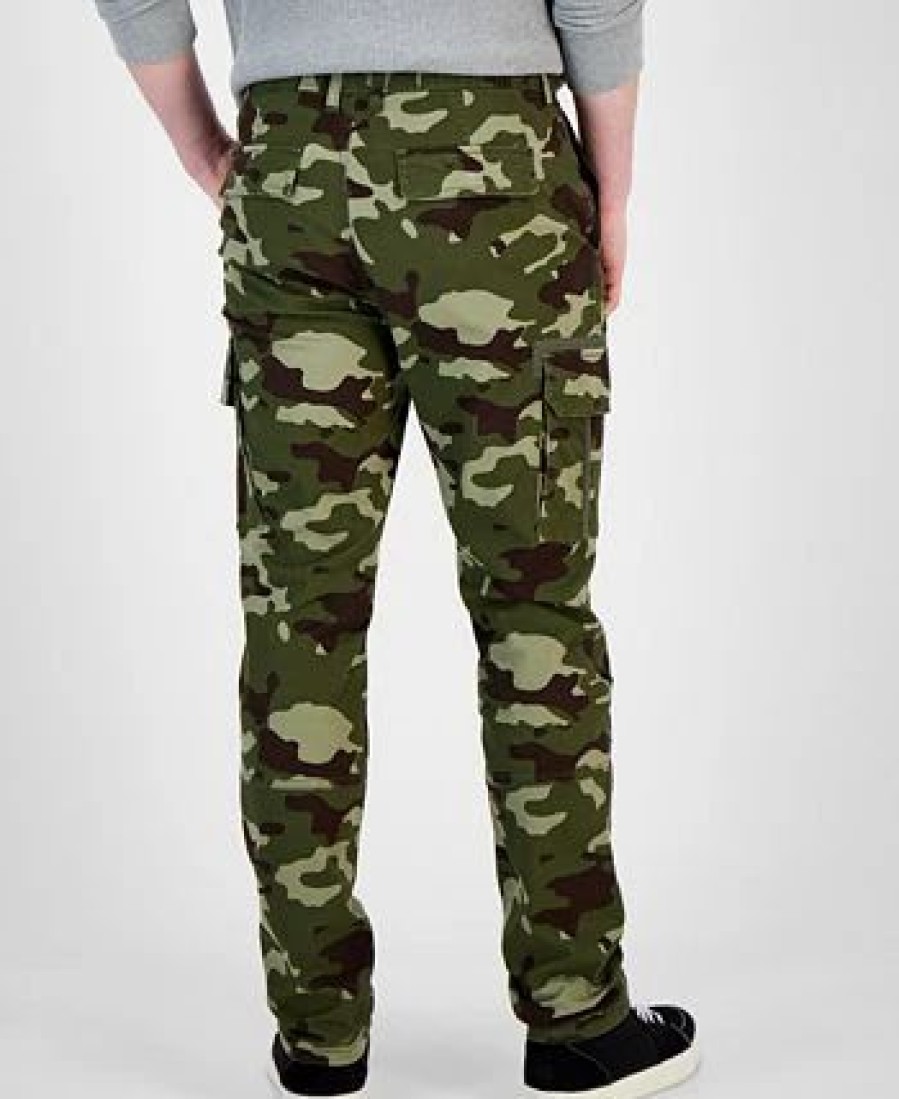 Pants * | Sun + Stone Men'S Trad Camo Morrison Cargo Pants Simple Sage Combo