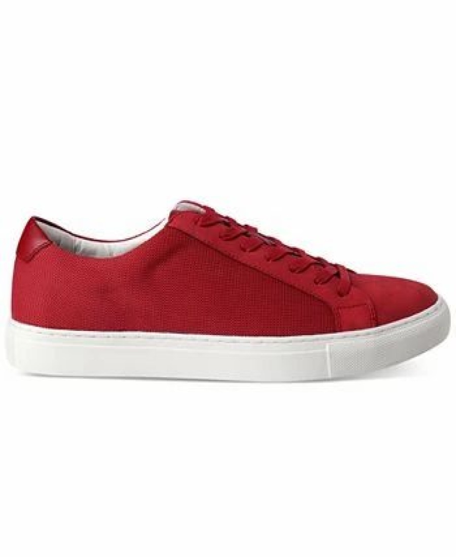 All Men'S Shoes * | Alfani Men'S Grayson Lace-Up Sneakers, Created For Macy'S Perforated Red