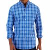 Casual Button-Down Shirts * | Club Room Men'S Andy Classic-Fit Plaid Button-Down Poplin Shirt, Created For Macy'S Med Sapphire