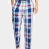 Pajamas & Robes * | Nautica Men'S Cotton Plaid Pajama Pants Blue Depths