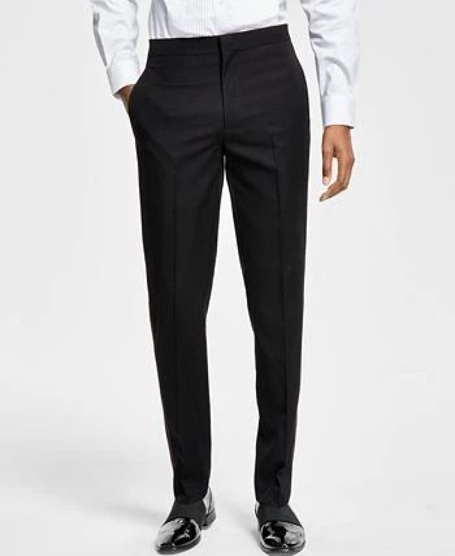 Pants * | Alfani Men'S Slim-Fit Stretch Tuxedo Pants, Created For Macy'S Black