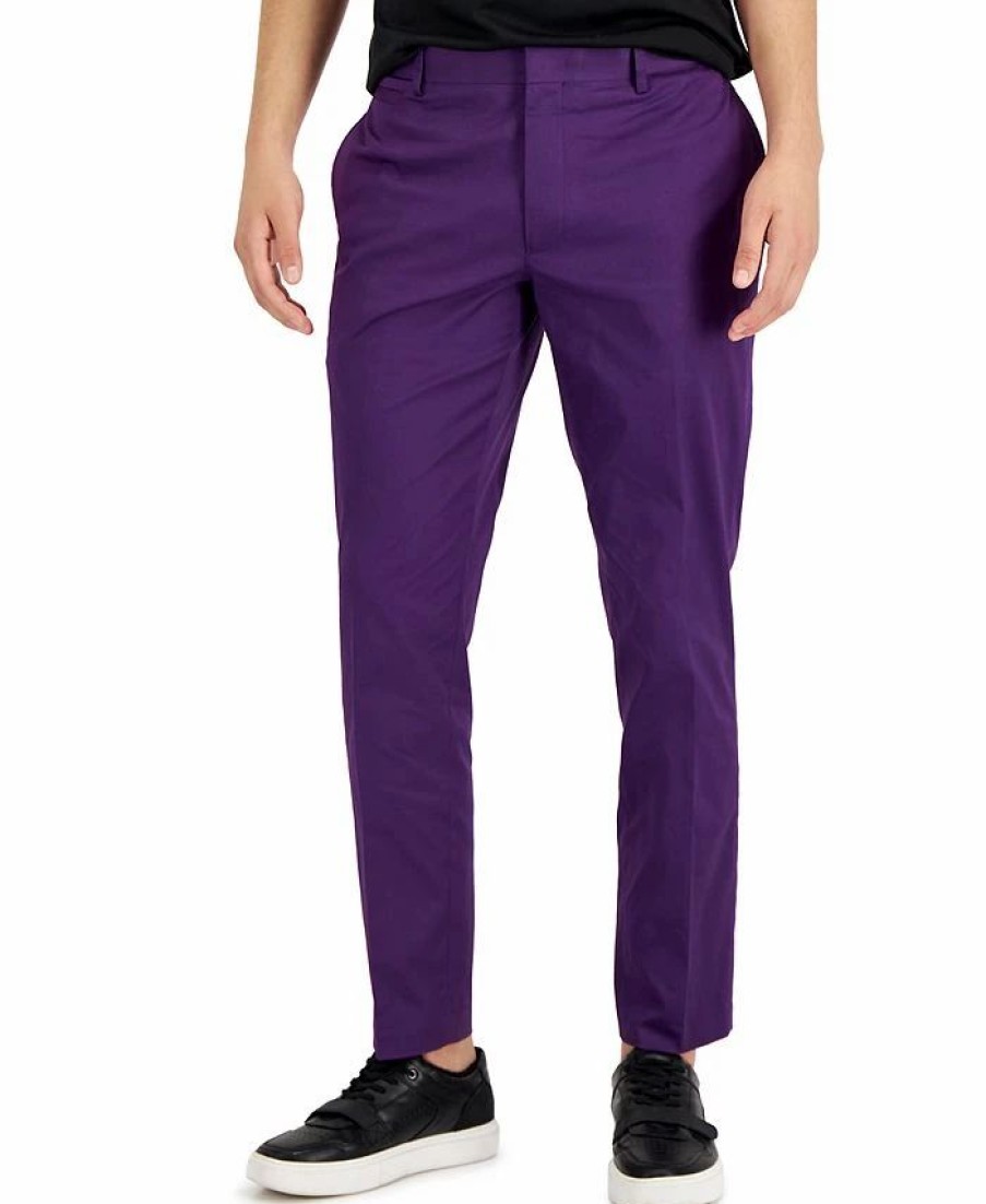 Pants * | Inc International Concepts Men'S Rick Tapered Pants, Created For Macy'S Deep Purple