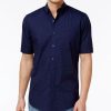 Casual Button-Down Shirts * | Club Room Men'S Micro Dot Print Stretch Cotton Shirt, Created For Macy'S