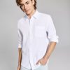 Casual Button-Down Shirts * | And Now This Men'S Long-Sleeve Seersucker Shirt White