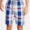 Pajamas & Robes * | Nautica Men'S Cotton Plaid Pajama Shorts Blue Depths