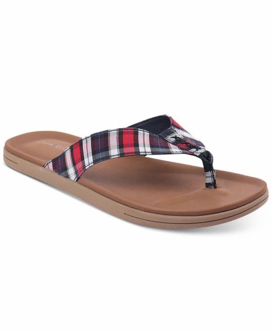 All Men'S Shoes * | Club Room Men'S Riley Patterned Strap Flip Flop Sandal, Created For Macy'S