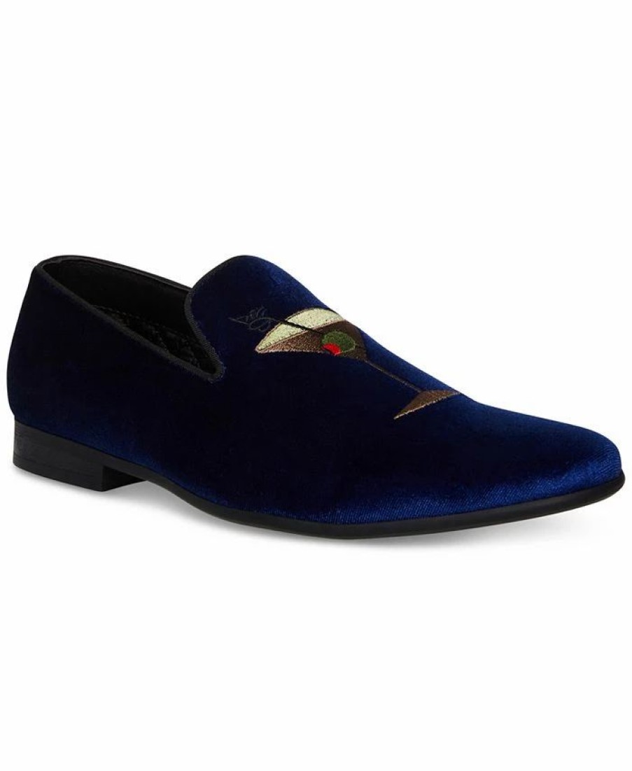 All Men'S Shoes * | Steve Madden 'S Martini Velvet Smoking Slipper Blue Velvet