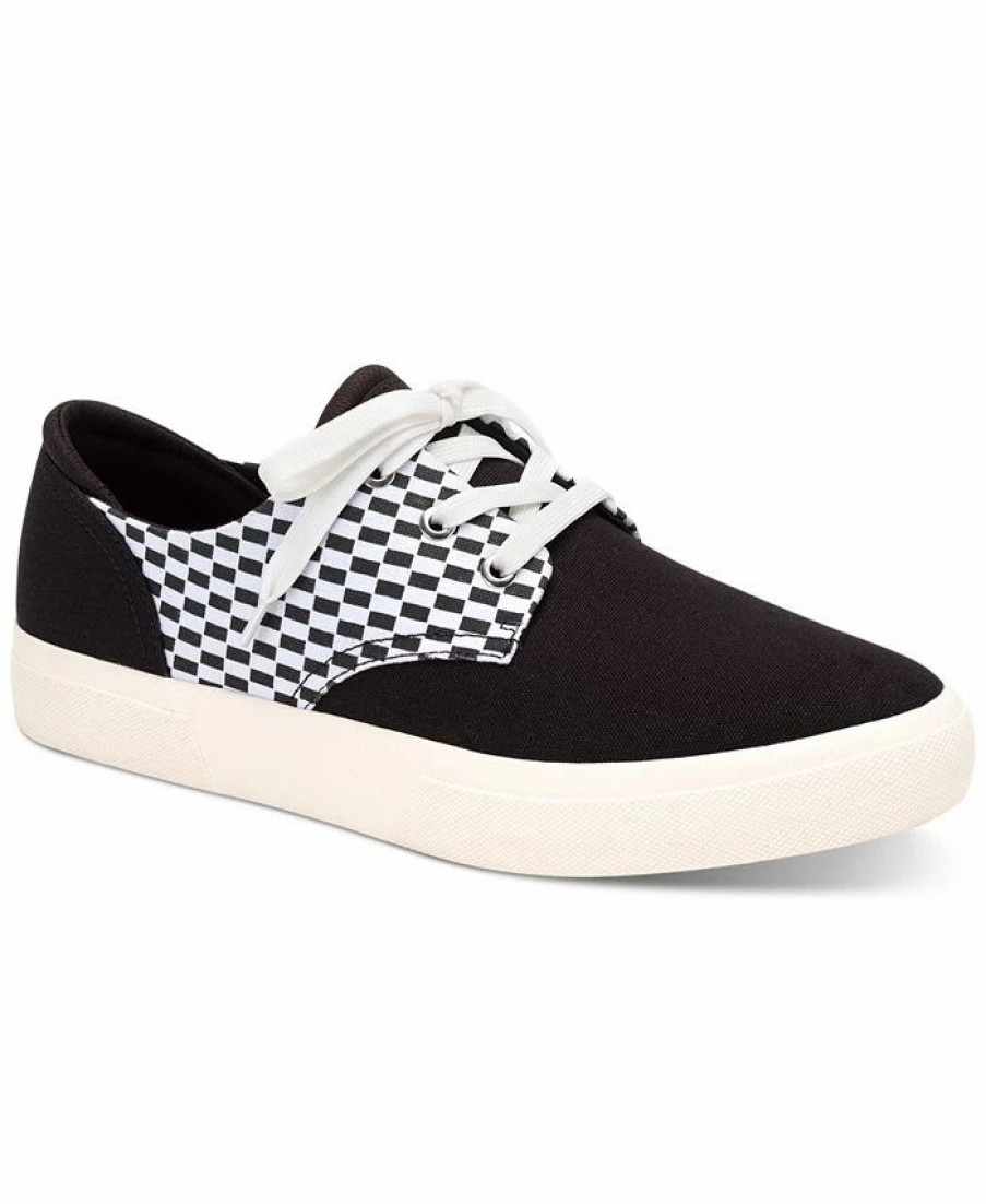 All Men'S Shoes * | Sun + Stone Men'S Kiva Checkered Lace-Up Sneakers, Created For Macy'S Checkerboard