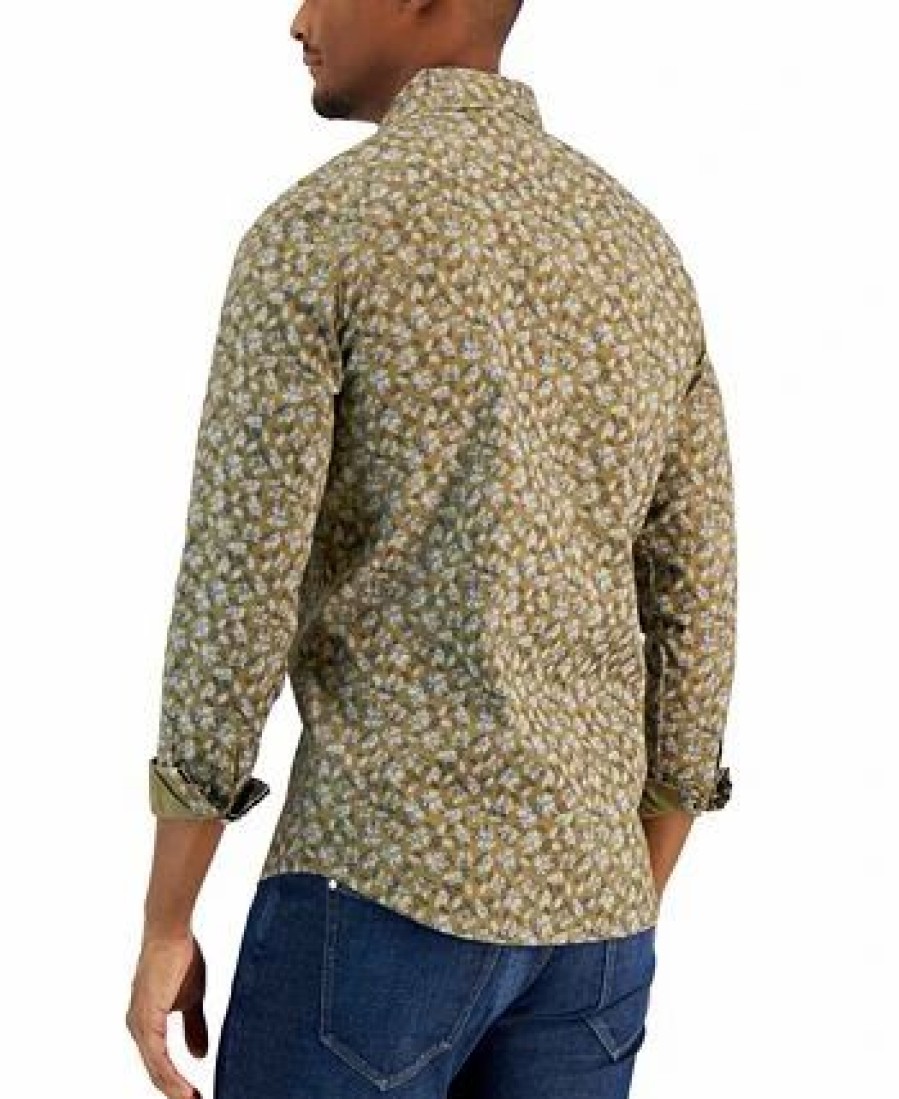 Casual Button-Down Shirts * | Michael Kors N'S Slim-Fit Stretch Multi Floral Bouquet Print Long-Sleeve Button-Up Shirt