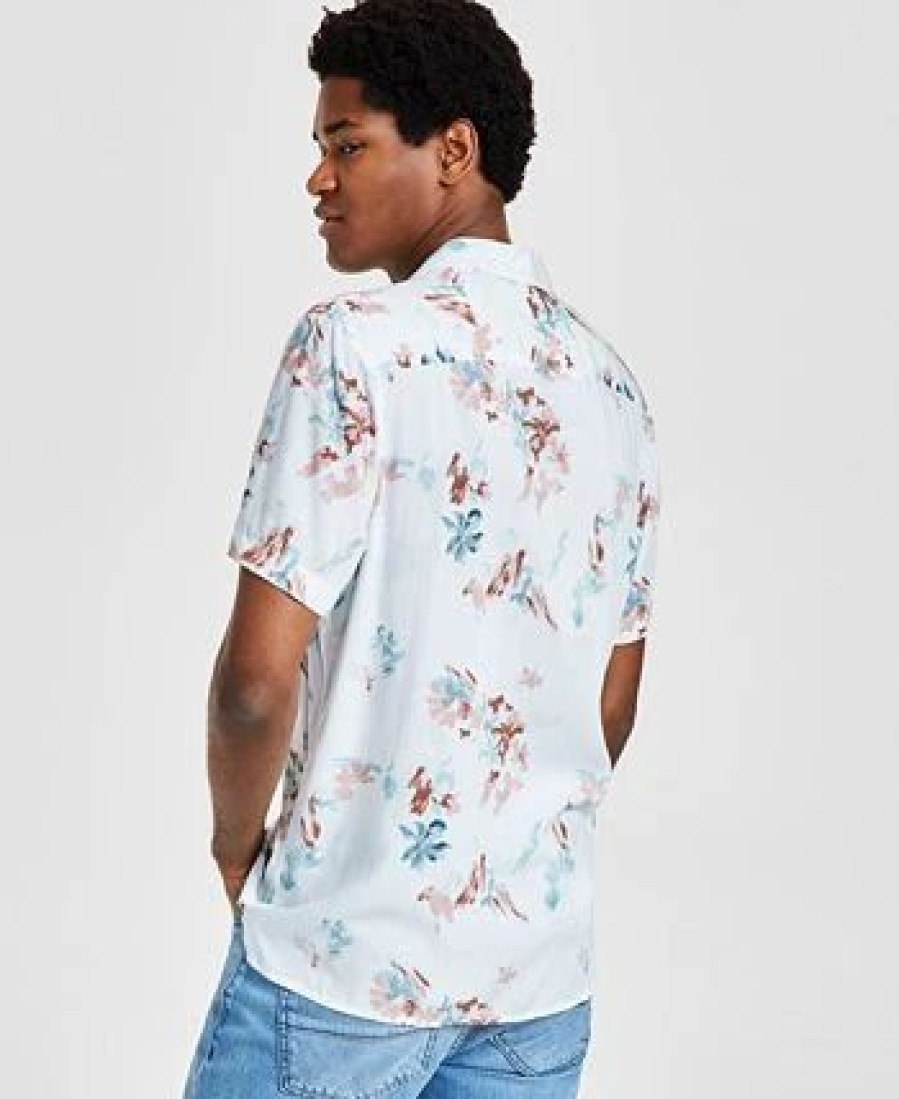 Casual Button-Down Shirts * | Inc International Concepts Men'S Jason Classic-Fit Short-Sleeve Abstract Print Camp Shirt, Created For Macy'S