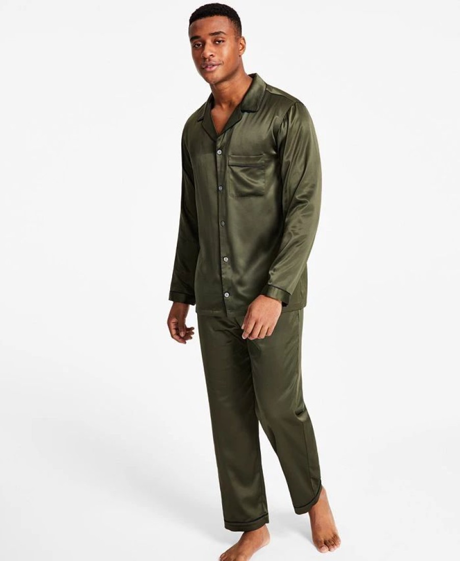 Pajamas & Robes * | Inc International Concepts .N.C. International Concepts Men'S 2-Pc. Tipped Pajama Set, Created For Macy'S